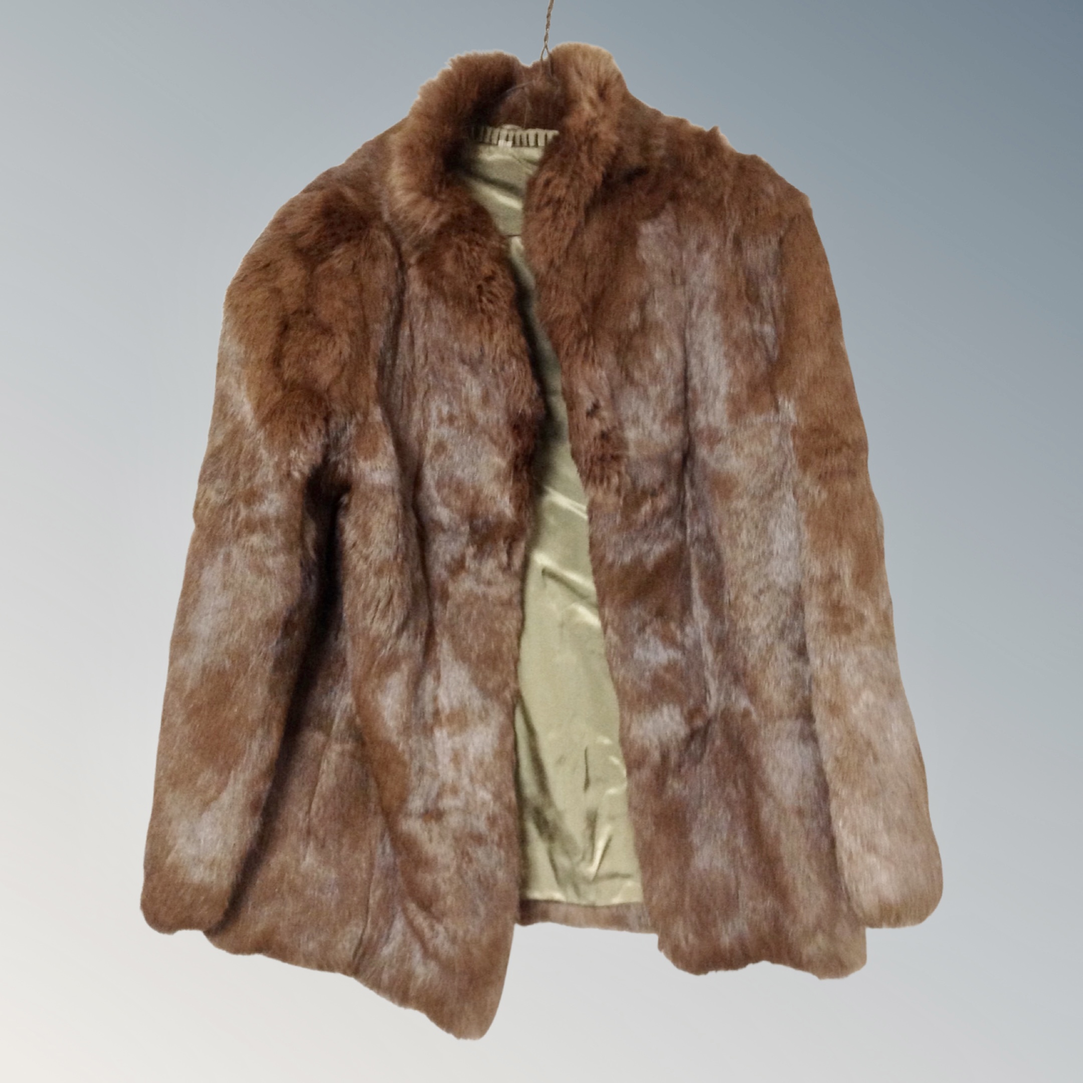 A 3/4 length dark brown fur coat together with three further coats (4) - Image 2 of 4