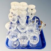A tray of good quality crystal glasses, Edinburgh, Princess house,