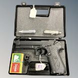 A Valtro CO2 powered .177 air pistol in hard carry case.