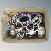 A box of numerous good quality bracelets