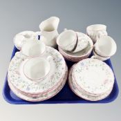 A quantity of Johnson Brothers tea china and dinner plates.