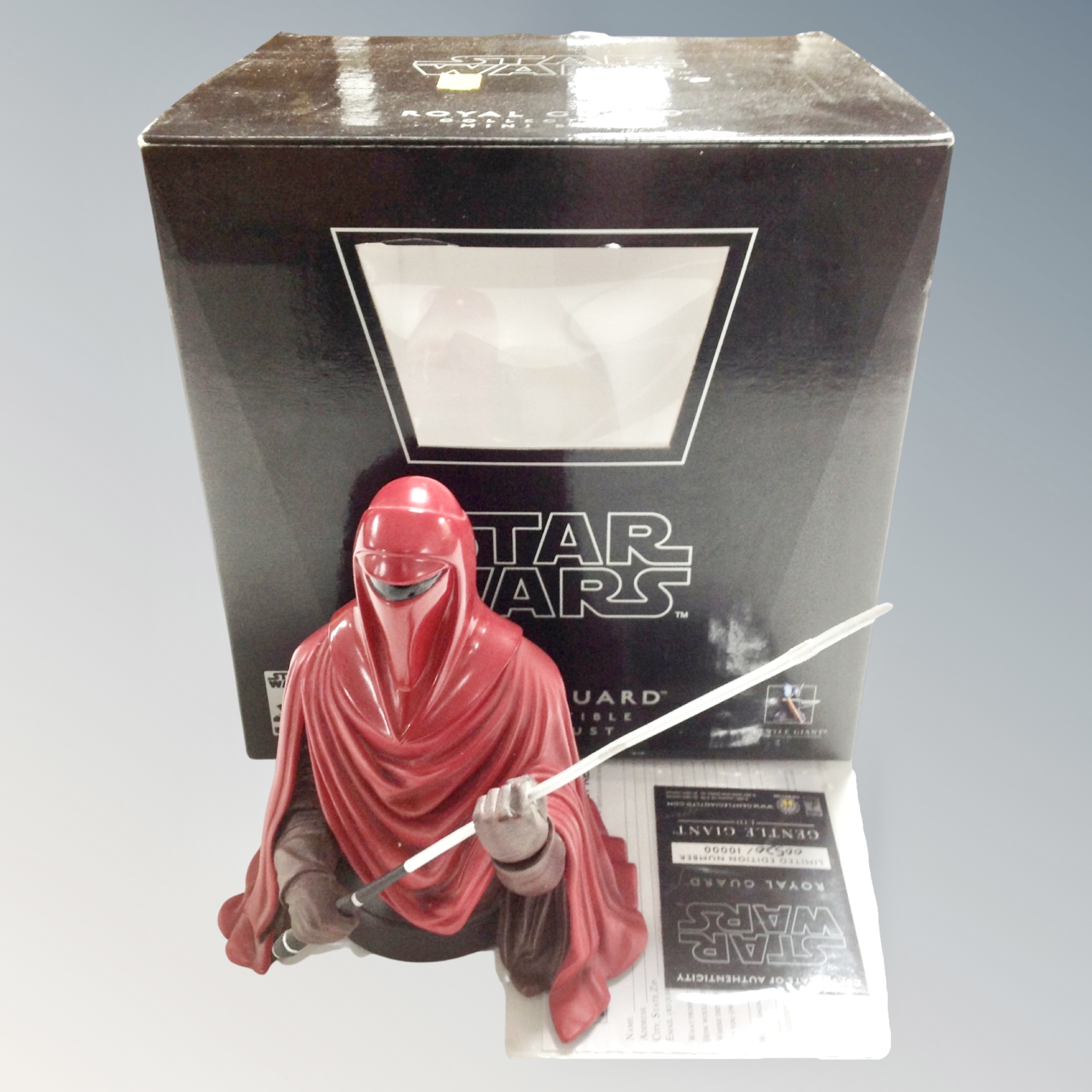A Gentle Giant Star Wars collectable mini bust Royal Guard number 520 of 10000.