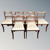 A set of six reproduction mahogany Regency style chairs