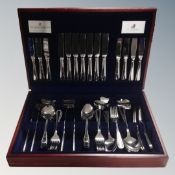 A canteen of Viners The Parish Collection stainless steel cutlery.
