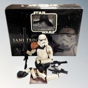 A Gentle Giant Star Wars collectable mini bust Deluxe Sand Trooper number 8195 of 15000.