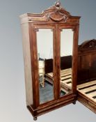 A 19th century French double door armoire fitted with shelves