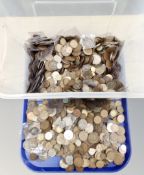 Approximately 21 kilos of coins, various.