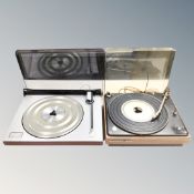 A Bang and Olufsen Beogram 1900 turntable together with a further Beogram 1000 turntable.