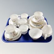 A twenty-one piece Richmond Wild Anemone bone china tea service.