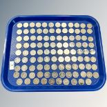 Approximately 106 collectable 50 pence pieces including Beatrix Potter, Paddington,
