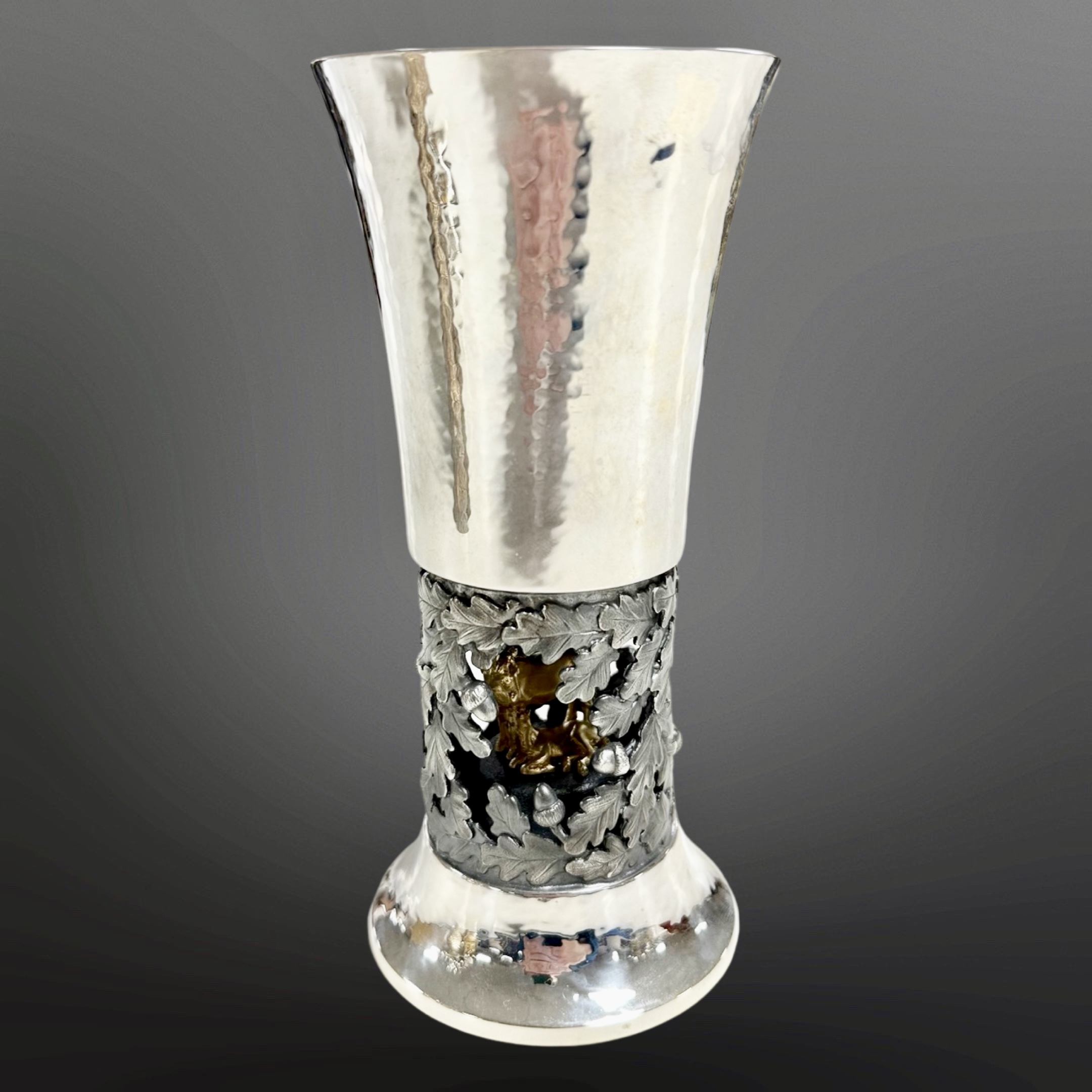 A fine Elizabeth II Aurum silver-gilt goblet inscribed By Order of the New Forest Ninth Centenary