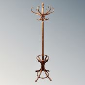 A contemporary Bentwood hat and coat stand