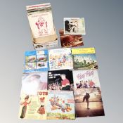 A box containing a small quantity of vinyl LPs, to include compilations, Walt Disney,