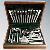 A canteen of Viners stainless steel cutlery.