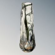 A Whitefriars glass knobbly vase, designed by Wilson and Dyer , height 24.5 cm.