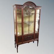 A late Victorian mahogany display cabinet