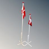 Two Danish flags on stands