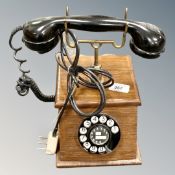 An antique style telephone