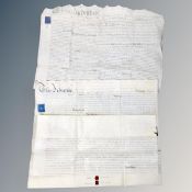 Two 19th century indentures on vellum dated 1838 and 1877.