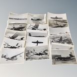 Approximately 18 wartime photographs of aeroplanes to assist in recognition and issued by Royal