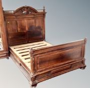 A 19th century French 4' 6" bed frame