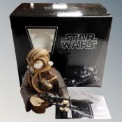 A Gentle Giant Star Wars collectable mini bust Zuckuss number 356 of 5000.
