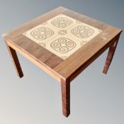 A Danish tiled topped occasional table