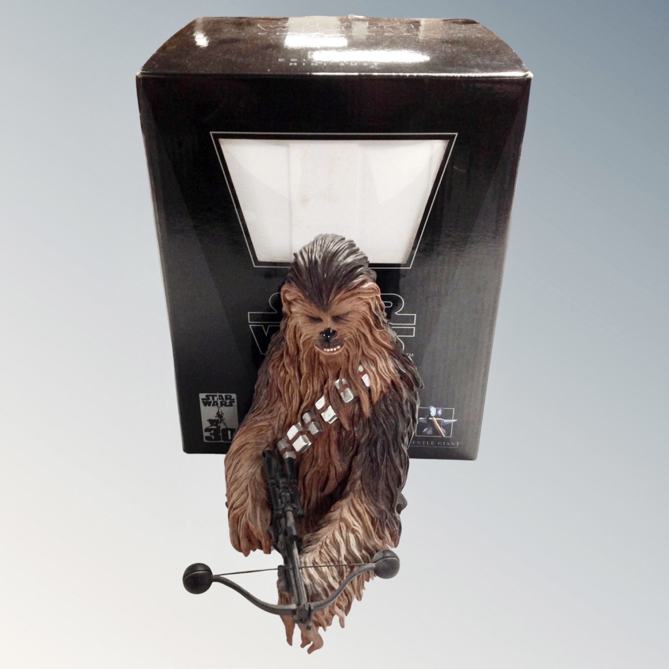A Gentle Giant Star Wars collectable mini bust Chewbacca number 2144 of 7000.
