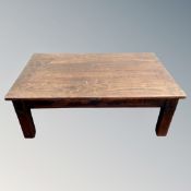 A hardwood low coffee table