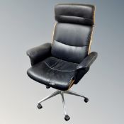 An Eames style executive high backed office armchair (a/f)