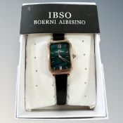 A lady's gold plated Ibso Boerni Aibisino quartz wristwatch, case 21mm.