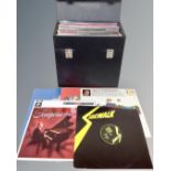 A case of vinyl LP's including Genesis, The Who, The Christians, Ultravox, Lindisfarne,