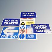 A number of perspex signs