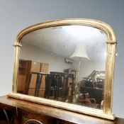 A Victorians style gilt framed overmantel mirror