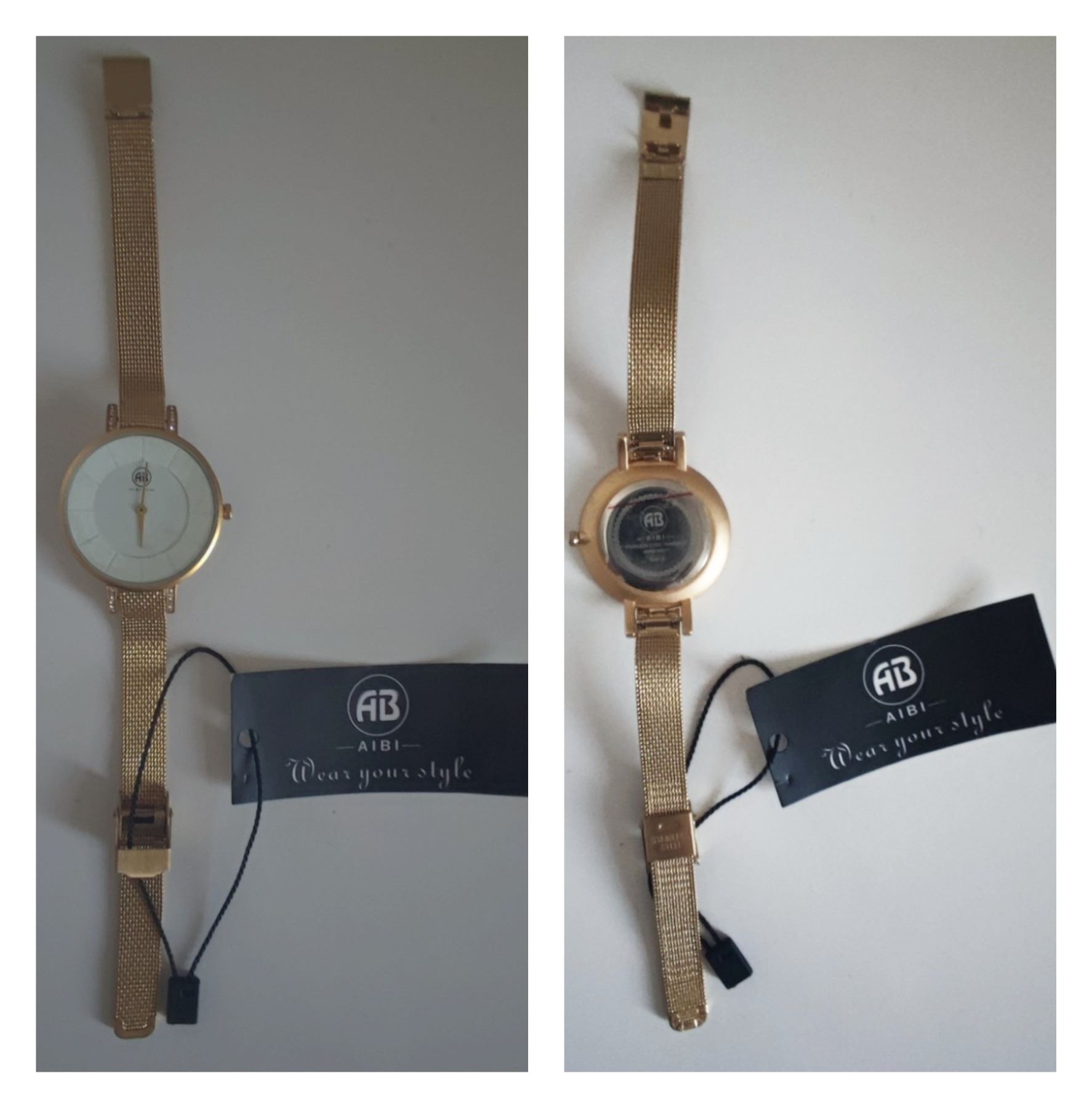 A lady's Danish Aibi gold plated watch with tag - Image 2 of 2