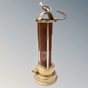 A brass Welsh Davy lamp