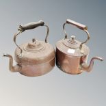 A Victorian copper kettle