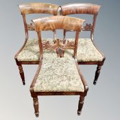 A set of three Victorian mahogany dining chairs (Af)