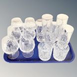 A tray of set of six Edinburgh Crystal high ball glasses,