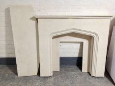 A three piece marble fire surround