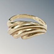 A 9ct gold ring, size J CONDITION REPORT: 2.