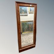 A 19th century mahogany wall mirror 140 cm x 57 cm