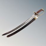 A Parkerfield & Sons mounted police sword in sheath