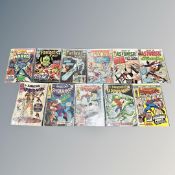 Eleven 20th century Marvel comics to include Captain Marvel issue 5,