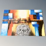 Torben : Abstract oil, un-framed, 120 cm