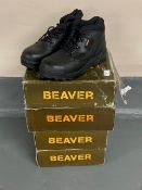 Four pairs of Beaver safety shoes, vario