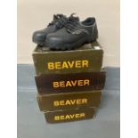 Two pairs of Beaver safety shoes, size 6