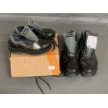 Three pairs of Goliath safety shoes (one