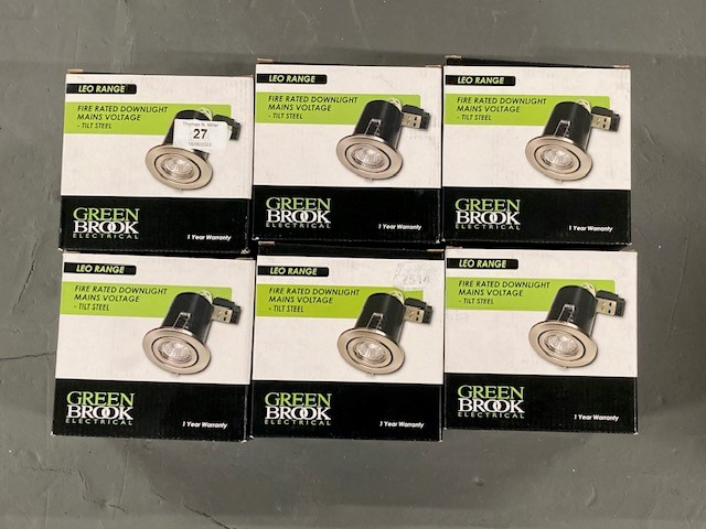 Six Leo Range fire rated downlighters (6