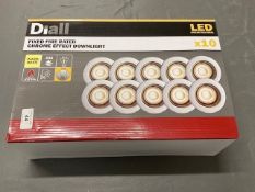 Two boxes of 10 LED chrome effect downli